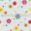 Tapeta Flora b�l� abstrakt